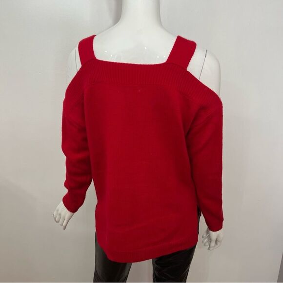 Francesca's Collections Red Christmas Sweater All the Jingle ladies holiday - Picture 5 of 9